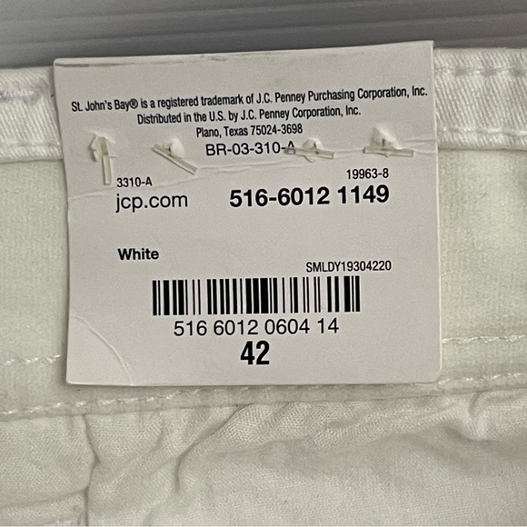 St. John’s Bay Men’s Cargo Shorts White Size 42 - Picture 7 of 15